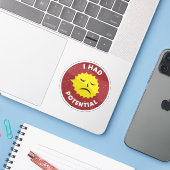  I Had Potential stickers, Funny Physics Sticker (Laptop met iPhone)