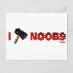 I Hammer Noobs - Gamer Gaming Video Games Briefkaart