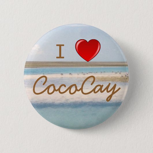 I Harde CocoCay-toetsen Ronde Button 5,7 Cm (Voorkant)