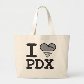 I Harde PDX - Heart Shaped Rain Cloud Grote Tote Bag