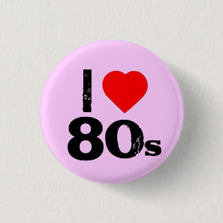 "I hart 80's" Pinback Button
