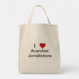 I hart Anarchistische rechtsgebieden Tote Bag