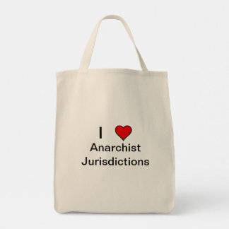 I hart Anarchistische rechtsgebieden Tote Bag