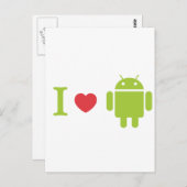 I hart Android Briefkaart (Voorkant / Achterkant)