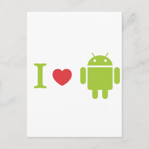 I hart Android Briefkaart