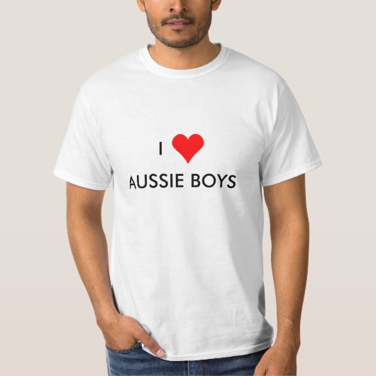 i hart aussie boys t-shirt (Voorkant)