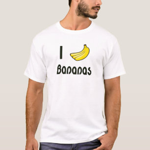 I hart Bananas Funny Design T-shirt