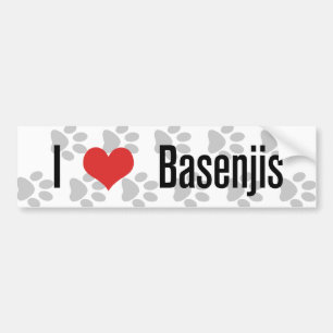 I (hart) Basenjis Bumpersticker