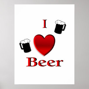 I Hart Bier Design Poster