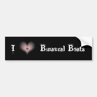 I Hart binaurale hartslagen Bumpersticker