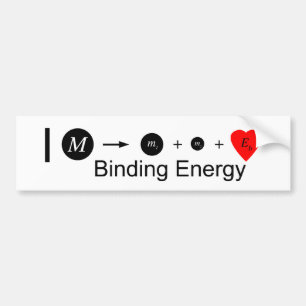 I hart Bindende energie Bumpersticker