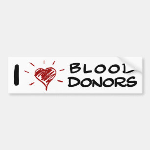I Hart bloeddonoren Bumpersticker