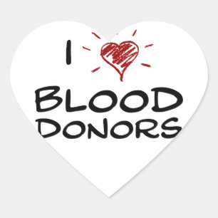 I Hart bloeddonoren Sticker