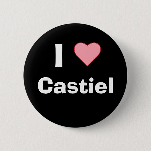 I hart Castiel Ronde Button 5,7 Cm (Voorkant)
