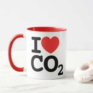 I Hart CO2 Ik hou van kooldioxide milieuactivist Mok
