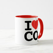 I Hart CO2 Ik hou van kooldioxide milieuactivist Mok (Voorkant rechts)