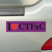 I Hart CTFxC Bumpersticker (Paars) (Op auto)