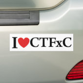 I Hart CTFxC-Bumpersticker (wit) Bumpersticker (Op auto)