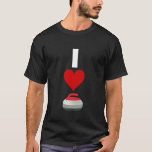 I [Hart] [Curling] T-shirt