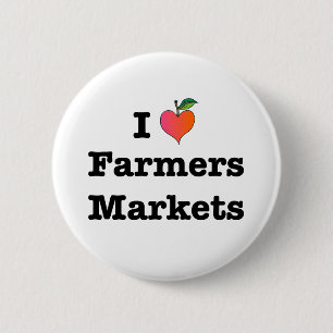 I Hart Farmers Markets Ronde Button 5,7 Cm