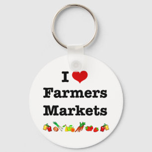 I Hart Farmers Markets Sleutelhanger
