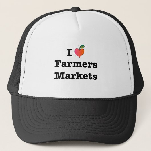I Hart Farmers Markets Trucker Pet (Voorkant)