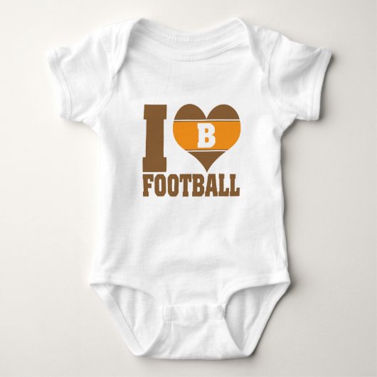 I hart football baby creeper romper (Voorkant)