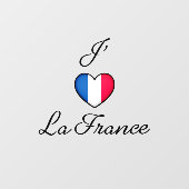 "I hart France" Franse Pride "J'adore La France" Raamsticker (Vel)