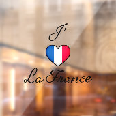 "I hart France" Franse Pride "J'adore La France" Raamsticker (Vel 2)