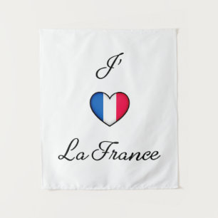 "I hart France" Franse Pride "J'adore La France"  Wandkleed