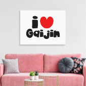 i hart Gaijin Canvas Afdruk (Insitu (Woonkamer))