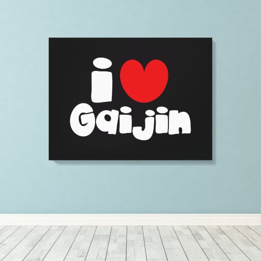 i hart Gaijin Canvas Afdruk (Insitu (Houten vloer))