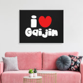 i hart Gaijin Canvas Afdruk (Insitu (Woonkamer))