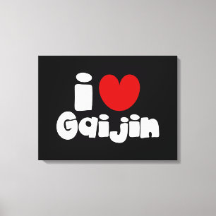 i hart Gaijin Canvas Afdruk