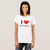 I hart Gepersonaliseerde T-Shirten T-shirt (Voorkant volledig)