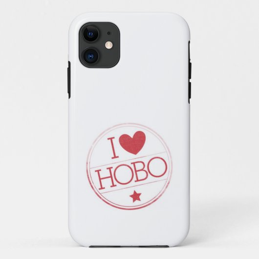 I (hart) HOBO Case-Mate iPhone Case (Achterkant)