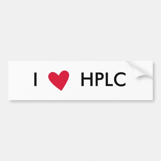 I hart HPLC-sticker Bumpersticker (Voorkant)