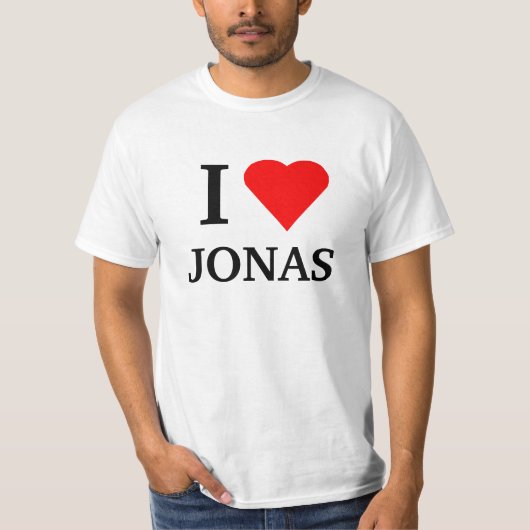 I hart JONAS T-shirt (Voorkant)