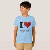 I HART (jouw tekst) T-shirt (Voorkant volledig)