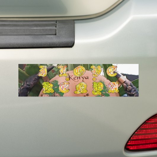 I (Hart) Kenia Buffalo Patch/Print Bumpersticker (Op auto)