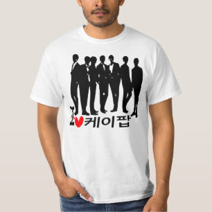 I Hart KPOP in Koreaanse waarde T-shirt