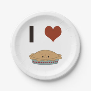 I hart (liefde) Pastei Papieren Bordje