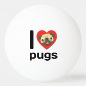 I hart- (liefde-) pugs pingpongballen (Voorkant)