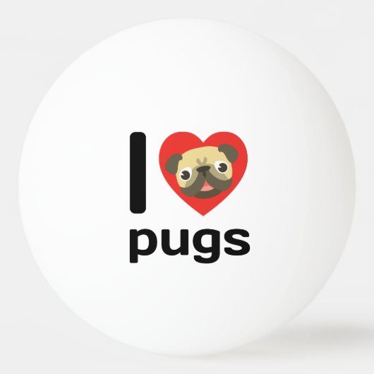I hart- (liefde-) pugs pingpongballen (Achterkant)