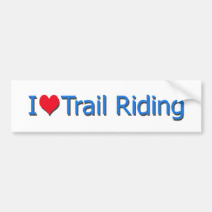 I Hart (liefde) Trail Riding Bumpersticker