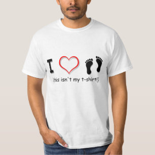 I (hart) liefdevoeten t-shirt