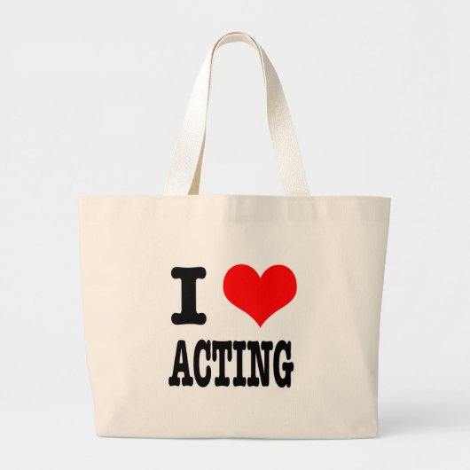 I HART (LOVE) ACTING GROTE TOTE BAG (Voorkant)