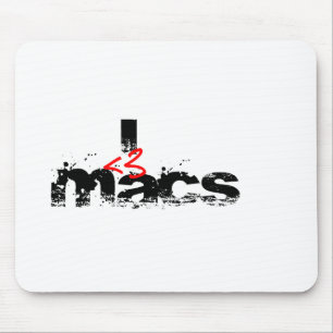 I Hart MAcs (rood) Muismat