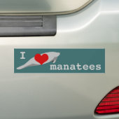 I hart Manatees bumper sticker (Op auto)