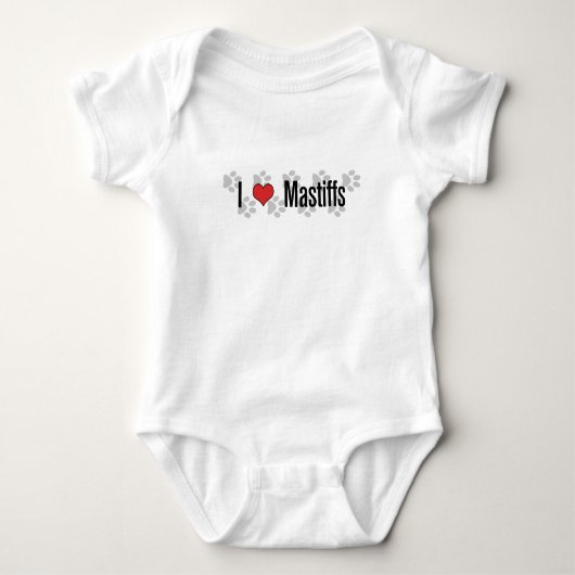 I (hart) Mastiffs Romper (Voorkant)